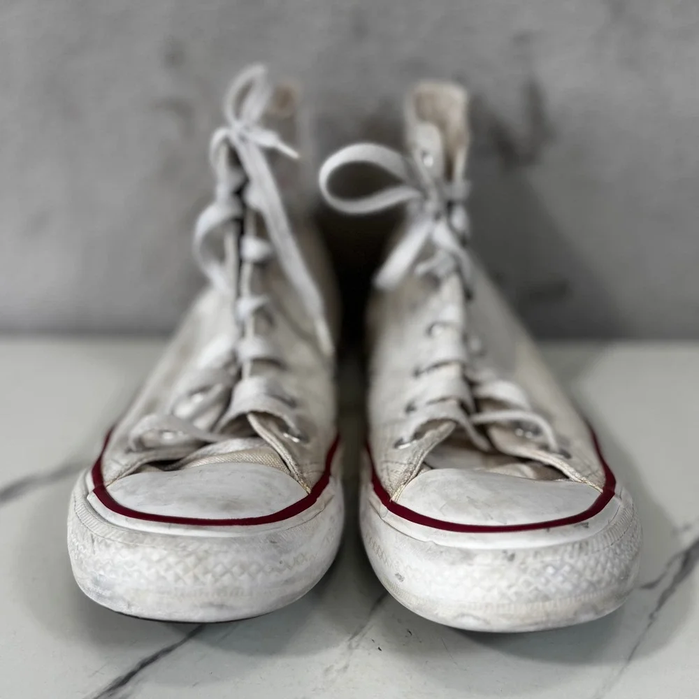 Converse Chuck Taylor All Star High Top Mens 6 Womens 8 White Good M7650 Sneaker